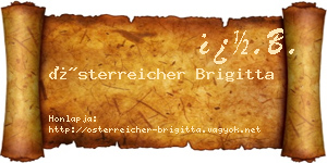 Österreicher Brigitta névjegykártya