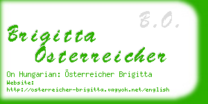 brigitta osterreicher business card